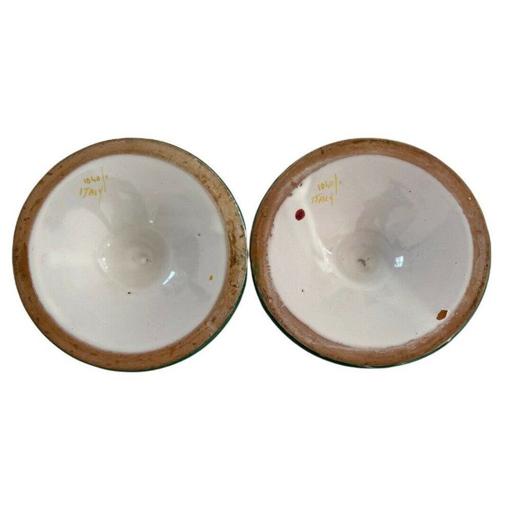Made in Italy Hand Painted Floral 4” Candle Holders - Picture 6 of 11